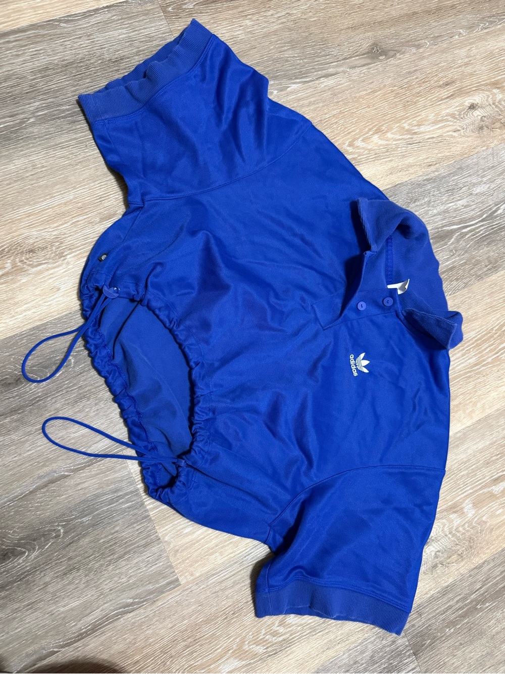adidas Royal Blue Polo Top with Trefoil Detail